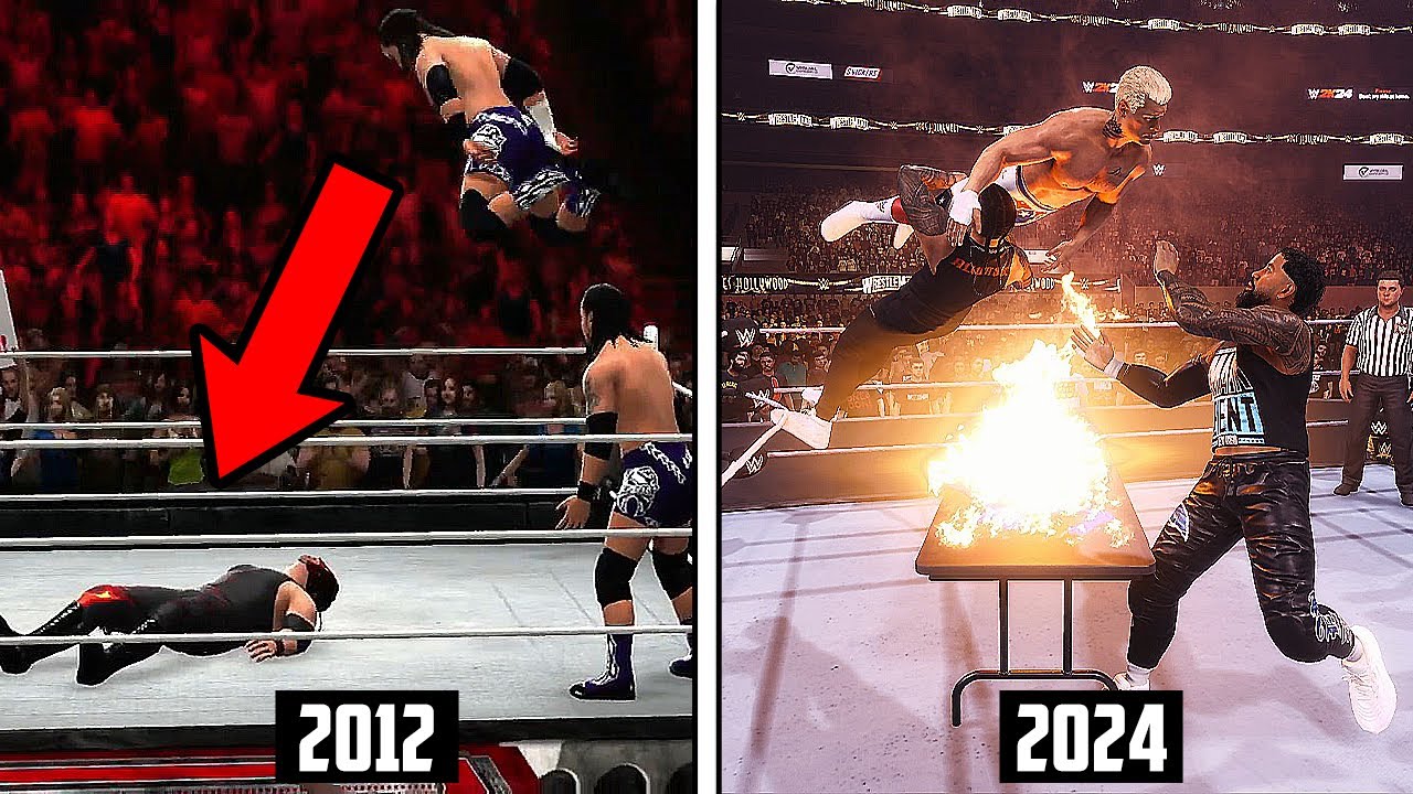 Эволюция финишеров Усо в играх WWE (WWE 13 - WWE 2K24) !!!