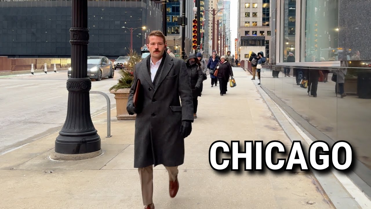 Winter Walk in Chicago - Downtown Walking Tour on Tuesday | February 11, 2025 | 4k City Sounds