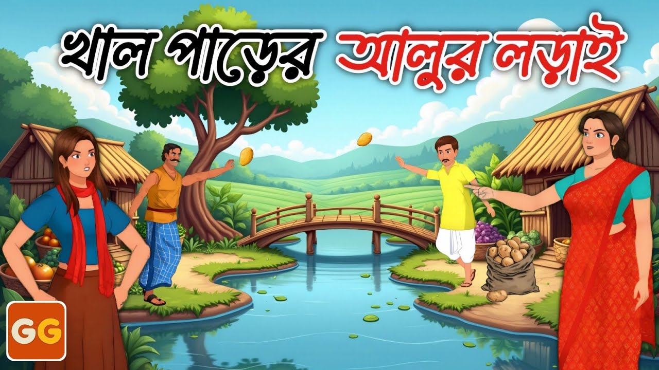 খাল পাড়ের আলুর লড়াই।Bangla cartoon । Bangla Village Cartoon । thakumar jhuli । Golpo Gulo Cartoon