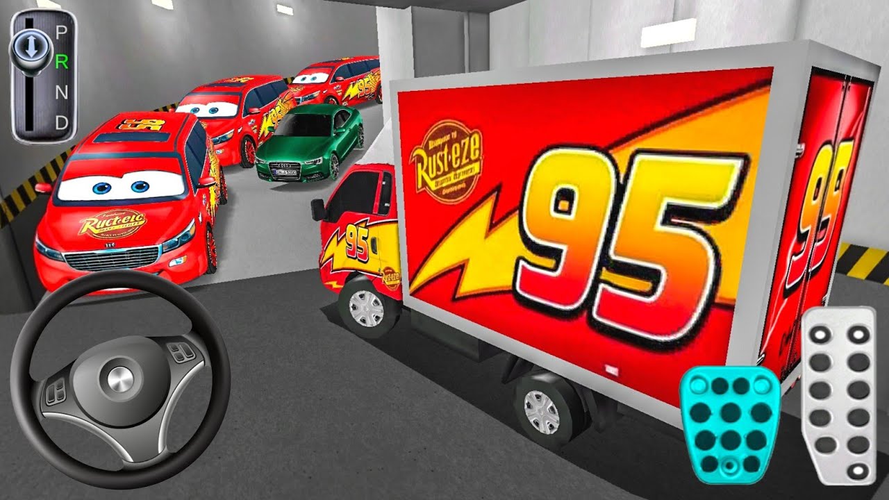 New McQueen Truck Stuck in Parking Garage - 3D Driving Class - Car Game - 3D Driving Class 2026