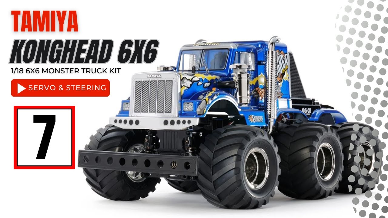 SERVO & STEERING | Tamiya Konghead 6x6 G6-01 1/18 Monster Truck Kit 58646 #tamiyarc #rccars