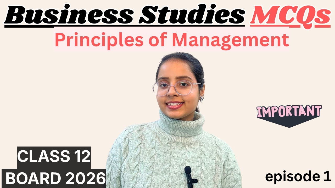 Business Studies MCQs✅Board 2026 Episode 1