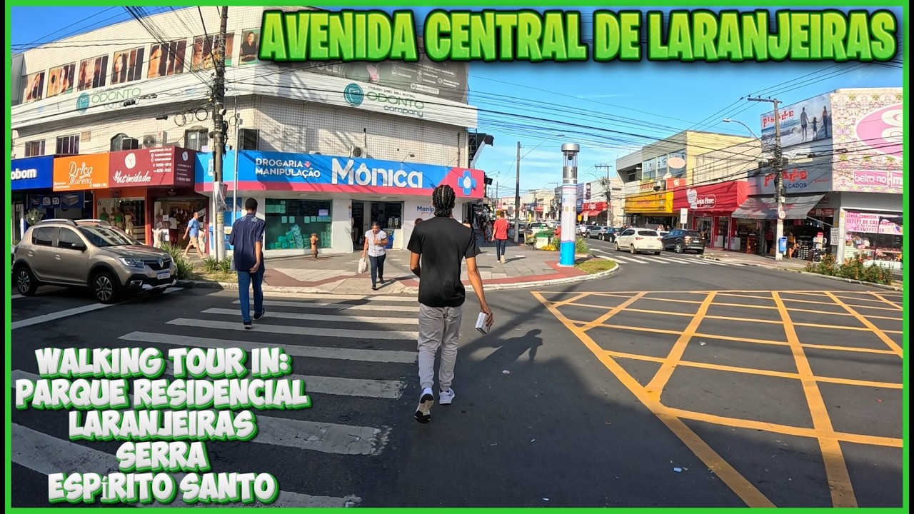 Walking tour: Avenida Central, na cidade da Serra, estado do Espírito Santo.