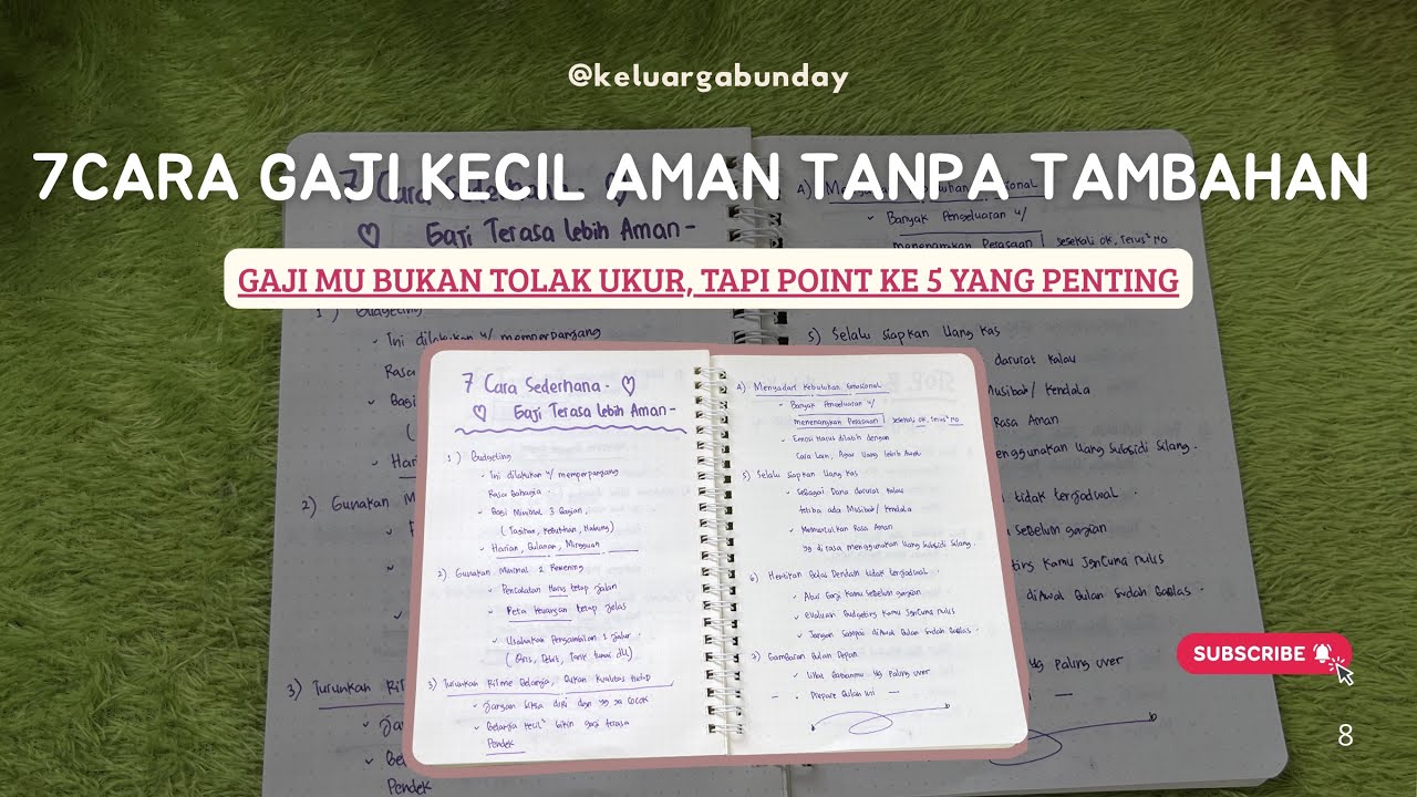 7 CARA GAJI KECIL AMAN TANPA INCOME TAMBAHAN || yang diubah bukan hanya penghasilan tapi perintah 