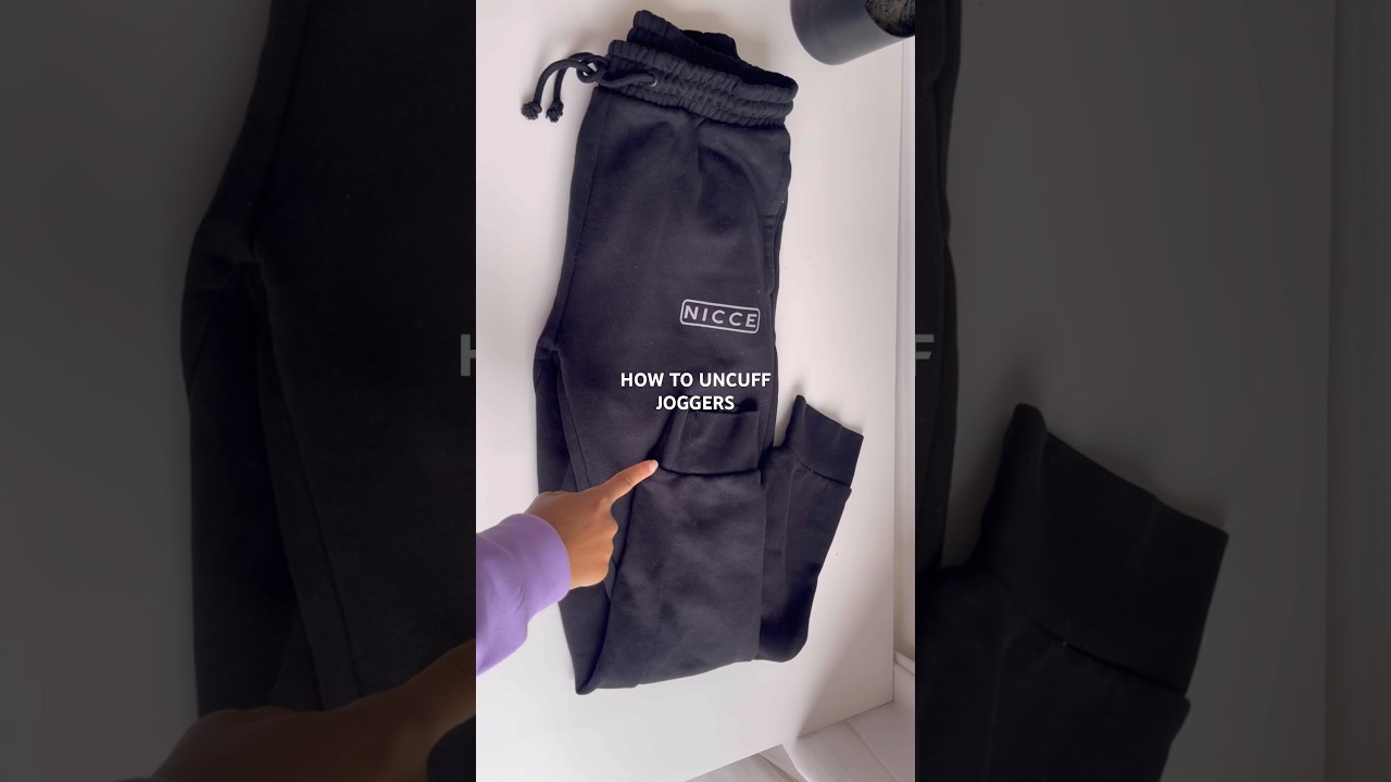 🧵DIY JOGGERS TUTORIAL | How to Uncuff Joggers #sewingtips