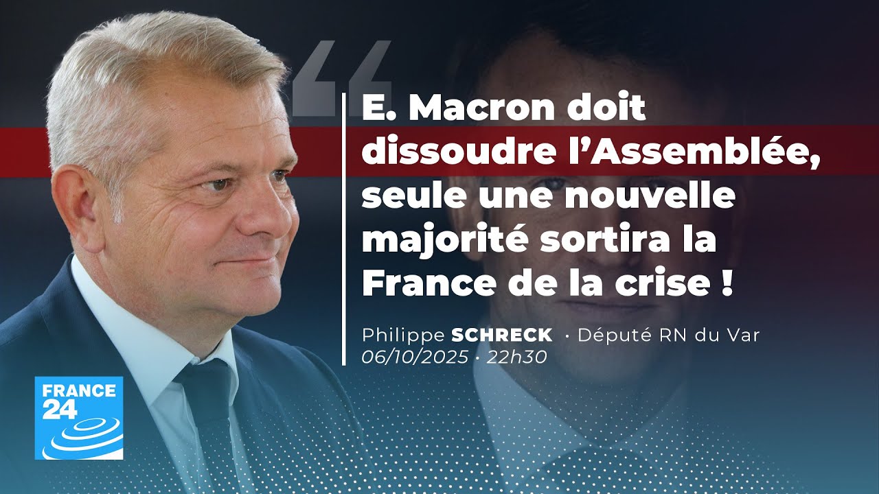 D&eacute;mission de S. Lecornu : il faut redissoudre l'Assembl&eacute;e ! Philippe Schreck sur France 24