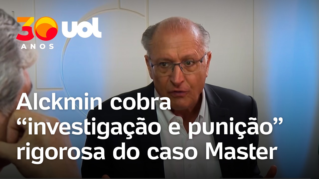 Alckmin sobre caso Master: ‘Não é possível que esse tempo todo ninguém percebeu’