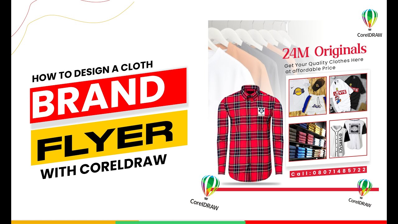 Flyer Design For a Clothing Brand.#flyerdesign #tutorial  #coreldraw
