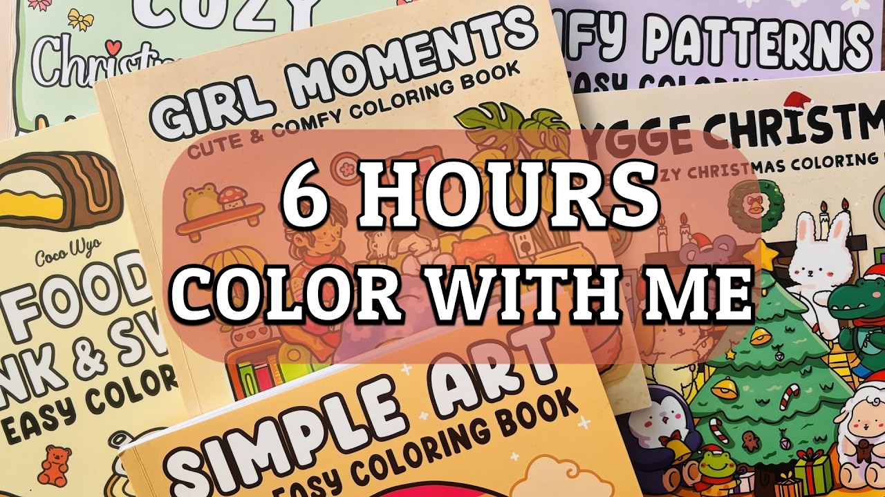6 Hours Coloring ASMR for Sleep 🎨 | Relaxing Marker Sounds | No Talking