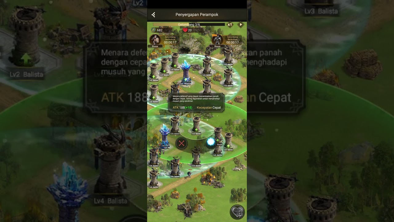 Rise Of Castle | Ice and Fire Lawan Klan Barbar Level 19 🤫🔥🔥🔥