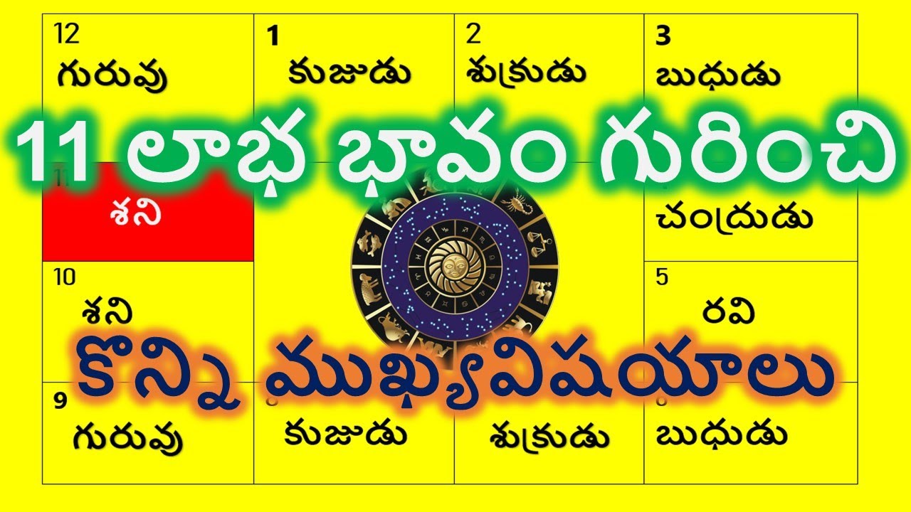 11 లాభ భావం గురించి కొన్ని ముఖ్యవిషయాలు-By Narayana Pandit (7842302194)