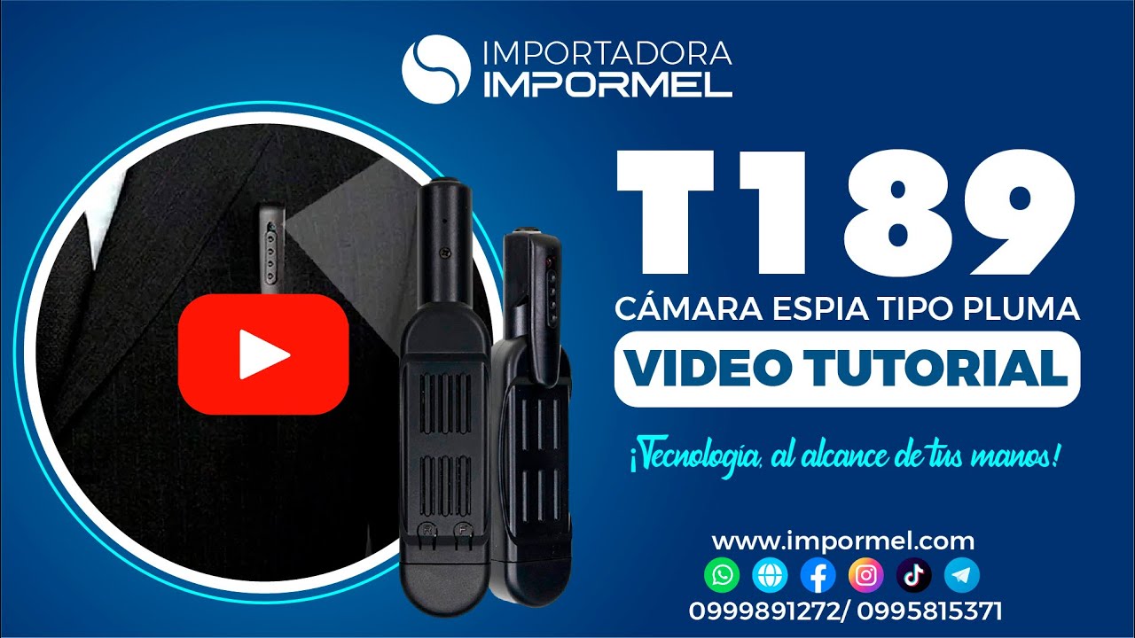 CÁMARA ESPÍA TIPO ESFERO T189 PORTÁTIL | ASÍ ES COMO FUNCIONA | TUTORIAL (I420200)