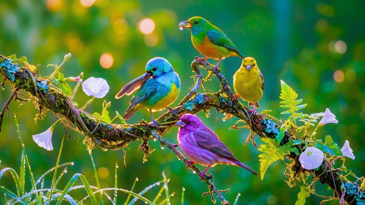 Beautiful Forest Ambience 🌿 Birds Chirping & Relaxing Music for Stress Relief and Focus