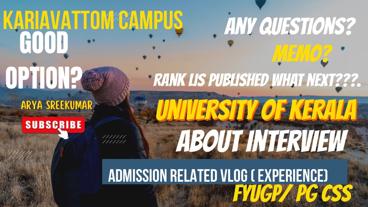 University of Kerala KARIAVATTOM CAMPUS Admission relatedvlog #universityofkerala #kariavattom #memo