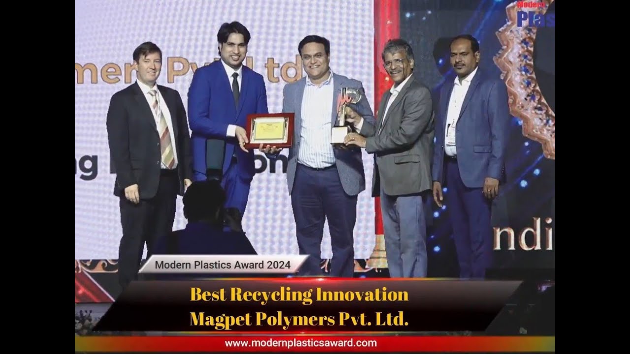 Winner Of Best Recycling Innovation Magpet Polymers Pvt.Ltd at Modern Plastics Award 2023-24