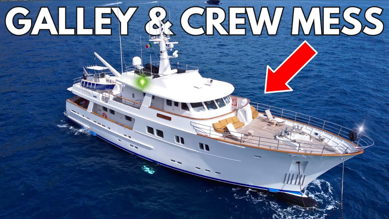 Inside look at the onboard Galley, Crew Mess & Laundry.
