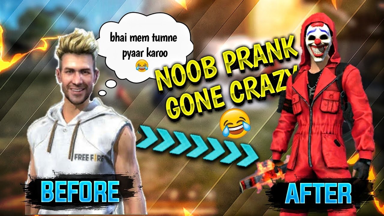 Best Noob Prank Ever 😂 crazy reaction *must watch* FreeFire