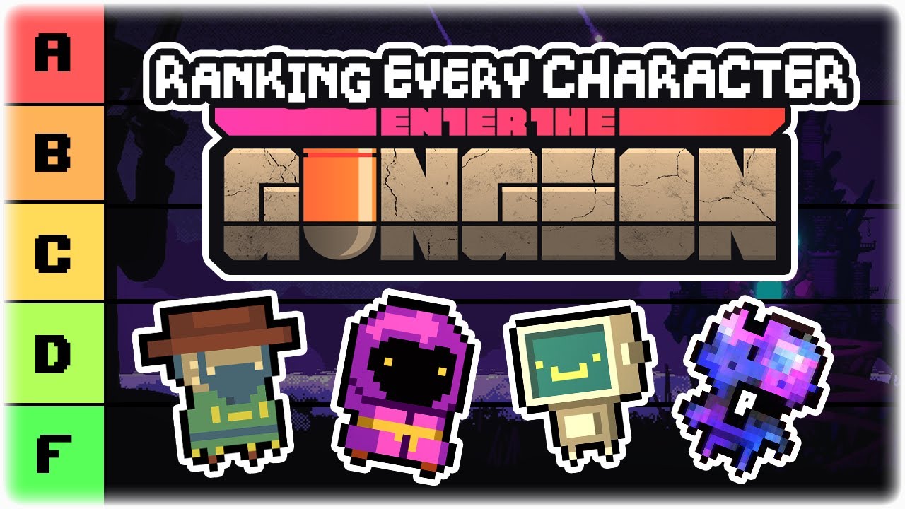 RANKING EVERY CHARACTER IN ENTER THE GUNGEON | Enter the Gungeon Best to Worst Tier List
