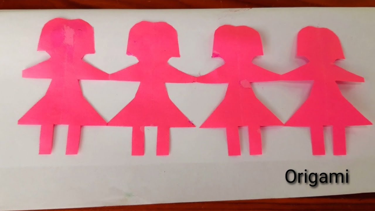 Cara membuat origami keluarga # bergandengan