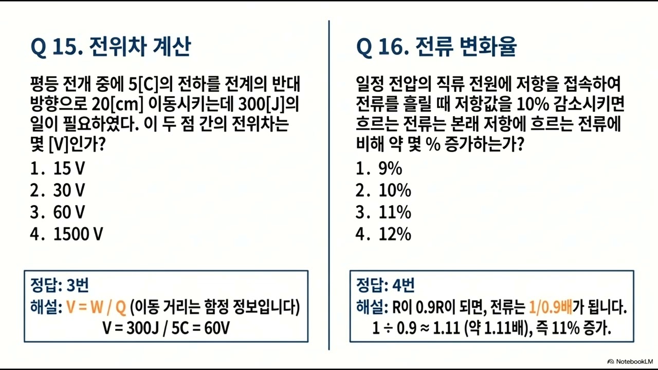 소방전기일반０6강, 직류 회로 기출 20선, 오옴의 법칙 완벽 적용법