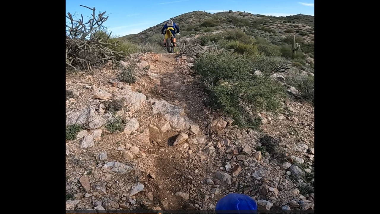 Arizona mountain single track riding on the YZ250X