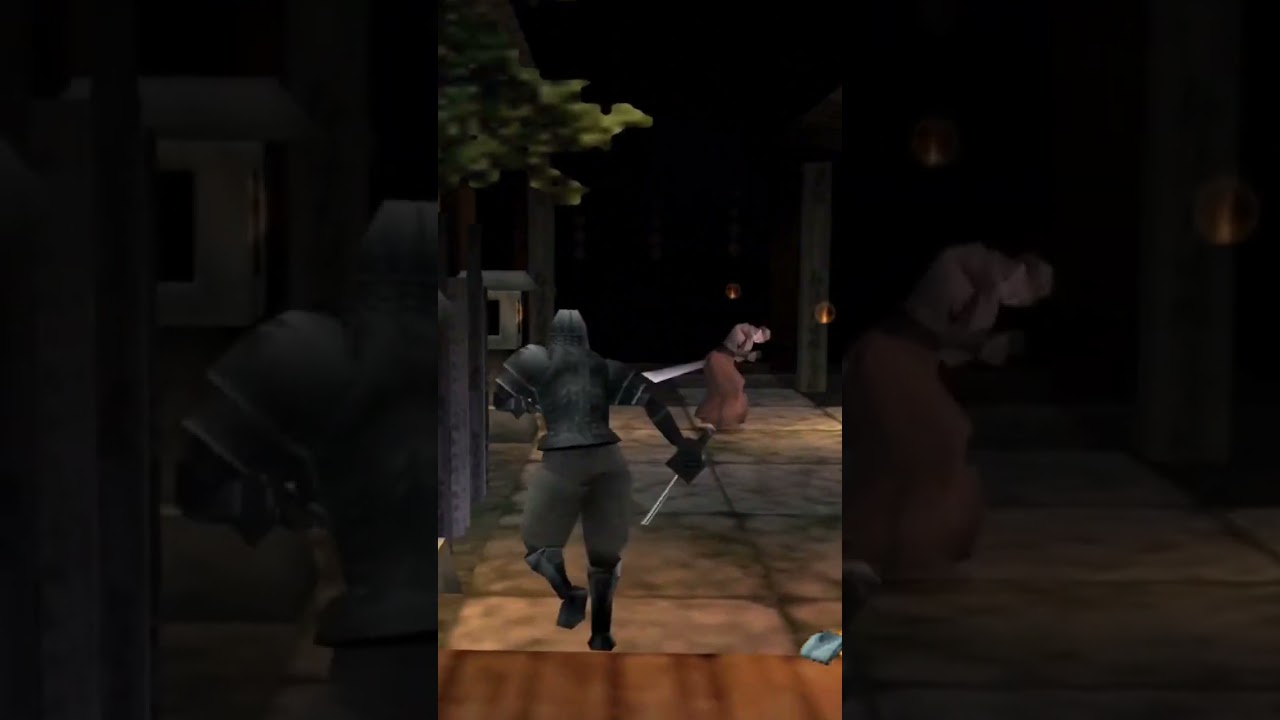 A ninja and his deadly tools 🍙 Tenchu 1 - PS1 (Retro Game) #shorts