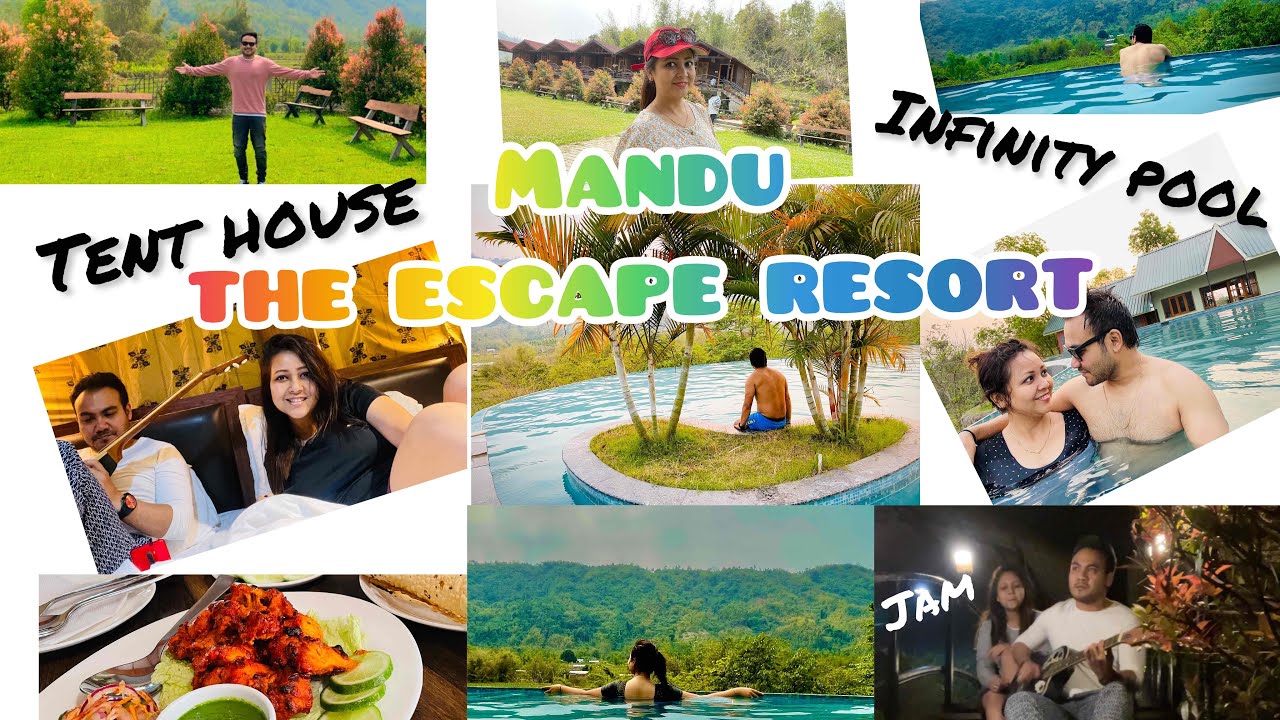 Mandu The Escape Resort || Kaziranga || Assam || Infinity swimming pool with beautiful landscape