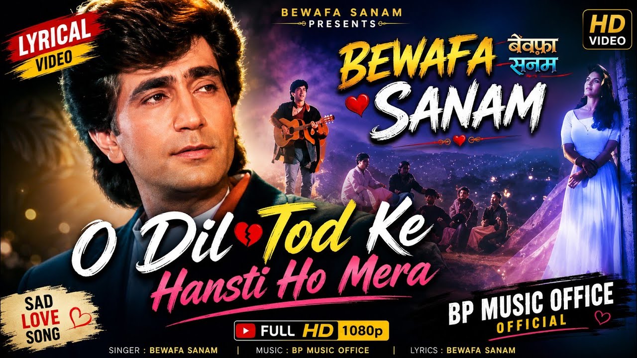 O Dil Tod Ke Hansti Ho Mera 💔 | Bewafa Sanam | Sad Love Song | Lyrical HD Video | BP Music Office
