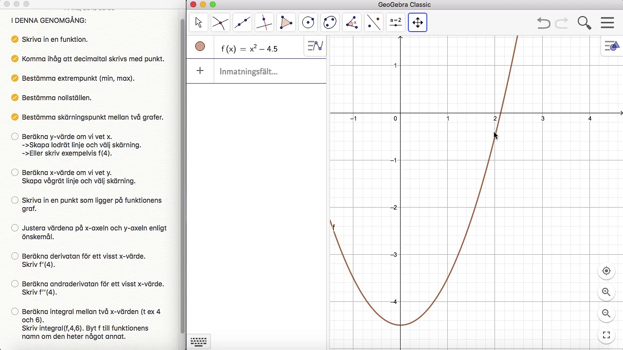 Matematik 2-3: GEOGEBRA, en genomgång över bra saker att kunna i Matematik 2 och 3.