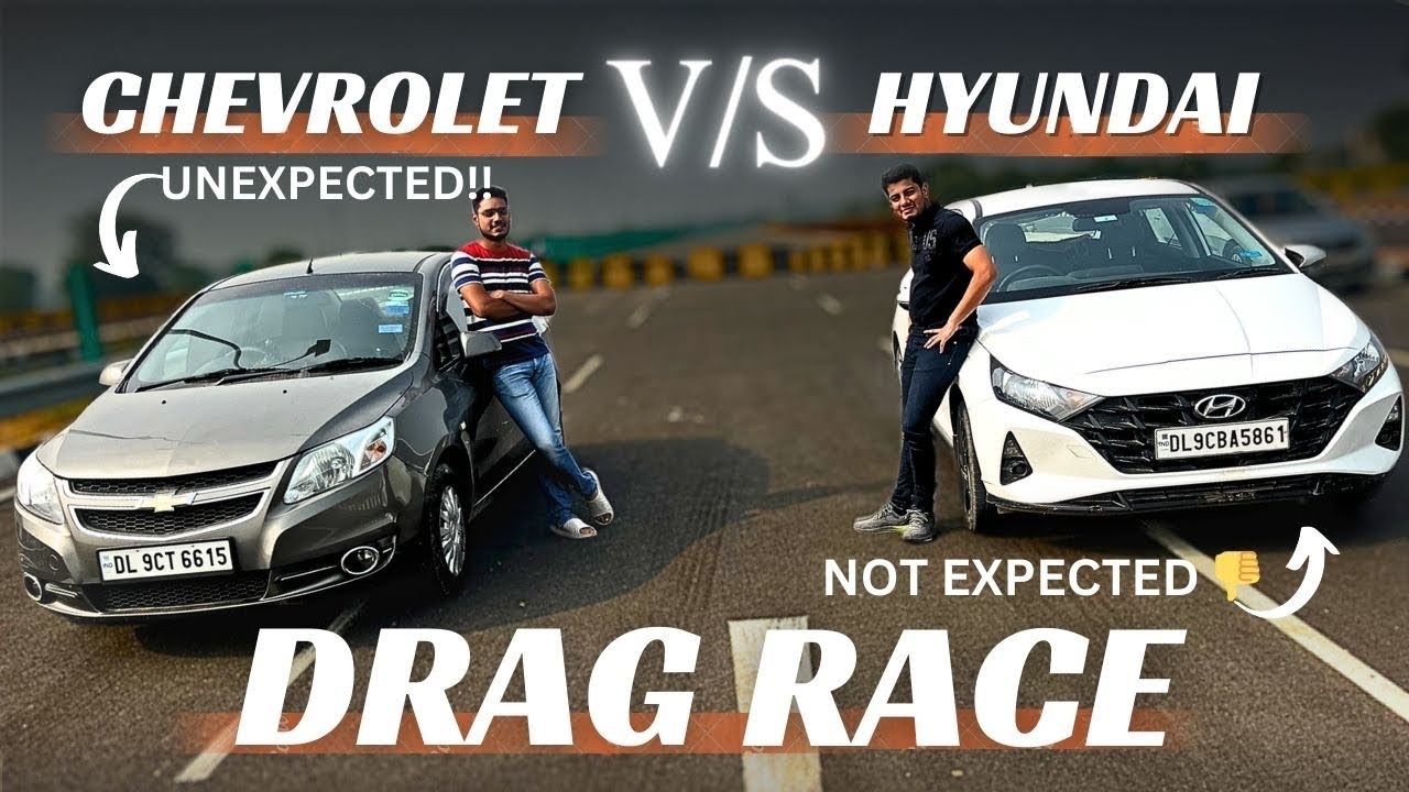HYUNDA   i20   VS.   CHEVROLET SAIL drag race / TAKKAR ka muqabla  🤜🏻🤛🏻