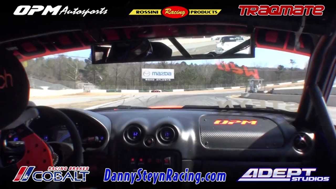 2013 Road Atlanta Majors Spec Miata Race 1 - Jim Drago vs Danny Steyn