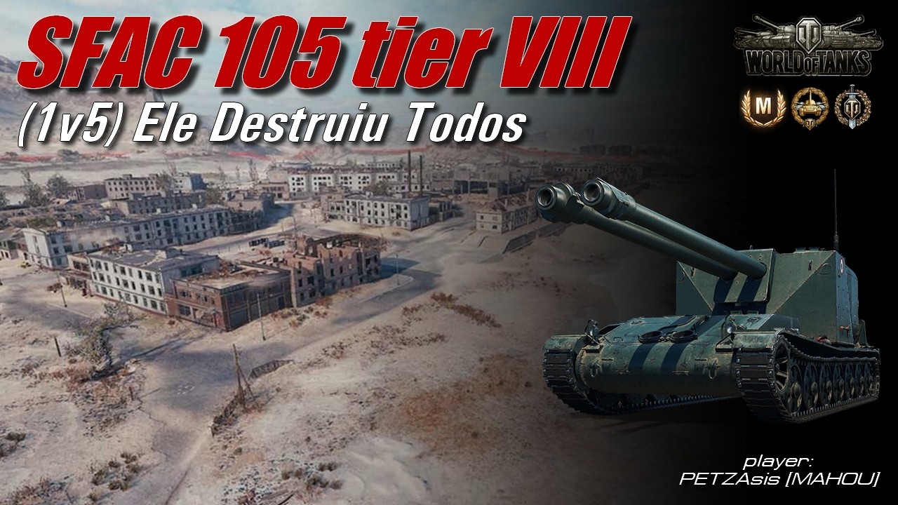 SFAC 105 - (1v5) Ele Destruiu Todos 🔥 World of Tanks
