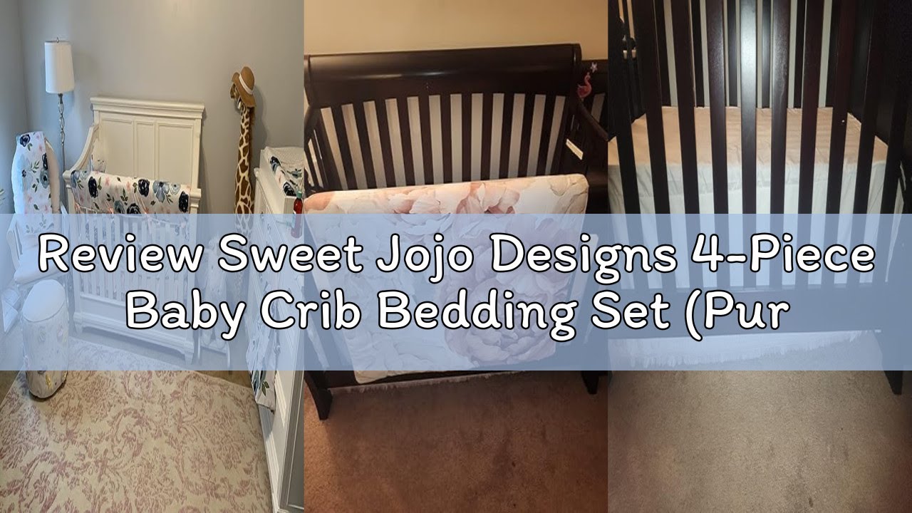 Review Sweet Jojo Designs 4-Piece Baby Crib Bedding Set (Purple Lavendar Boho Floral) for Girls, Inf