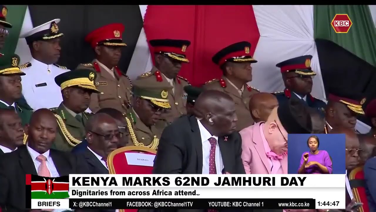 Dignitaries from across Africa attend Kenya's 62nd Jamhuri Day celebrations at Nyayo Stadium