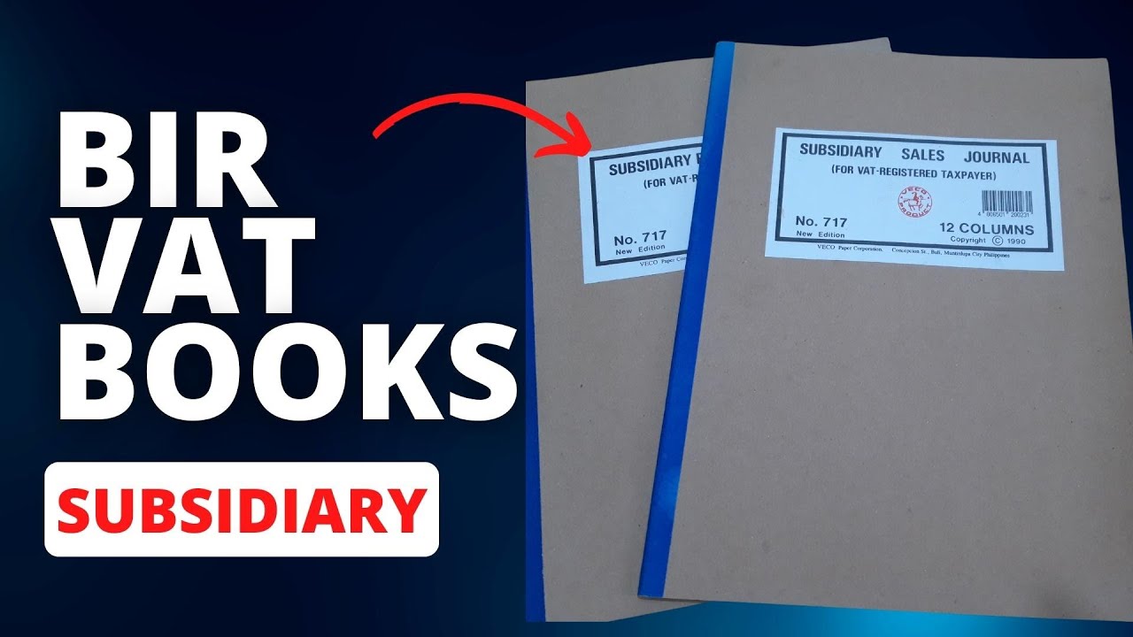 Subsidiary Sales and Purchases Journals (VAT Taxpayers) 😲