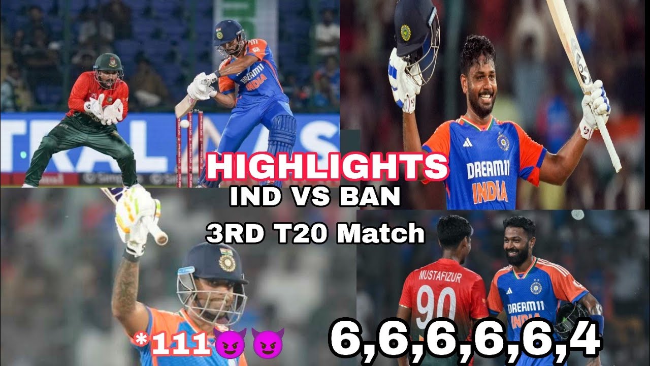 india vs Bangladesh  highlights 2024 || thriller match || India vs Bangladesh 3rd T20 2024 ||