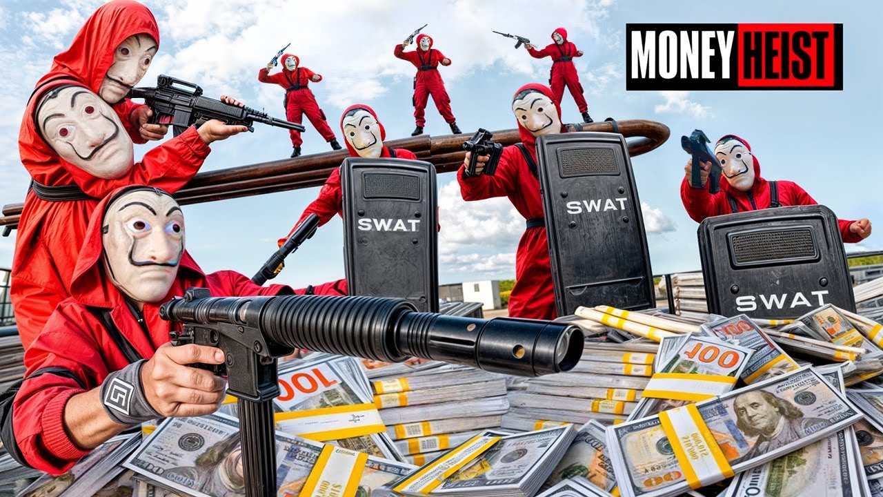 PARKOUR VS MONEY HEIST! 6 | No ESCAPE for POLICE, BAD GUYS have them surrounded | Epic POV