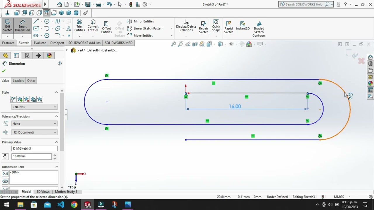Diseño de un clip en solidworks