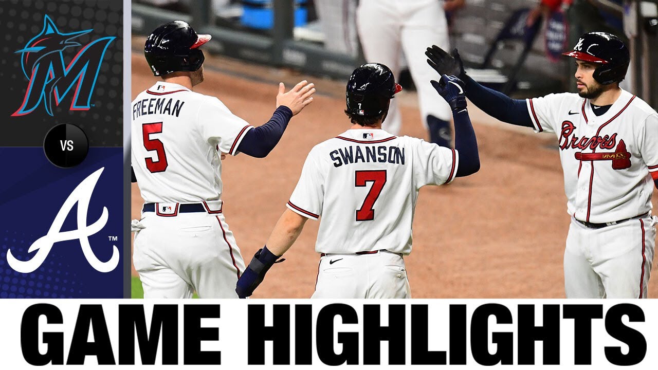 Marcell Ozuna's two homers help Braves clinch NL East | Marlins-Braves Game Highlights 9/22/20