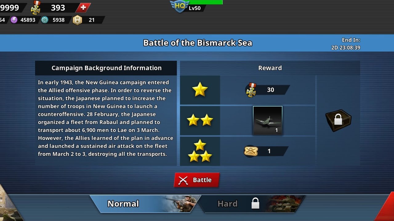 Battle of the Bismarck Sea. Easy and Hard 
