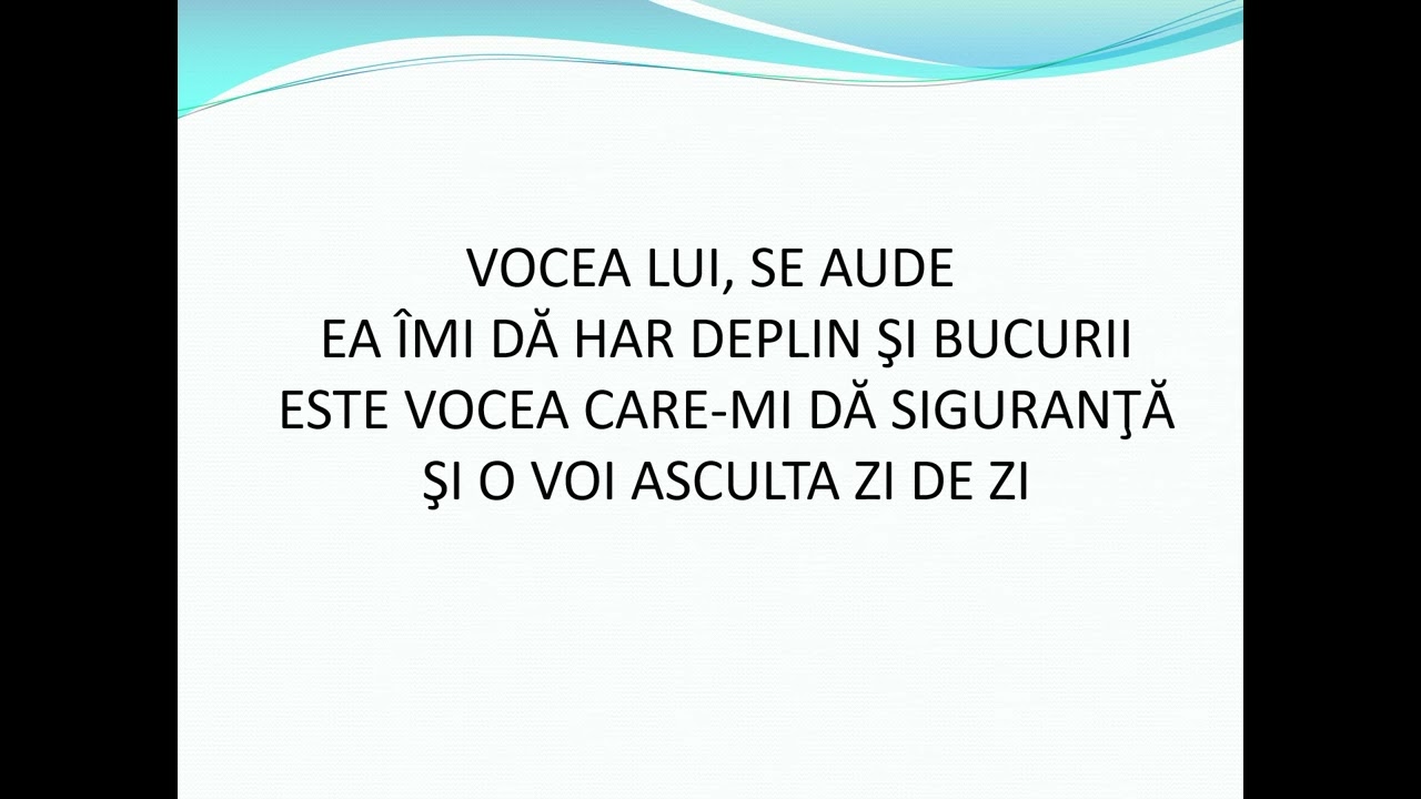Vocea Lui se aude I Cântare Biserica Izbânda