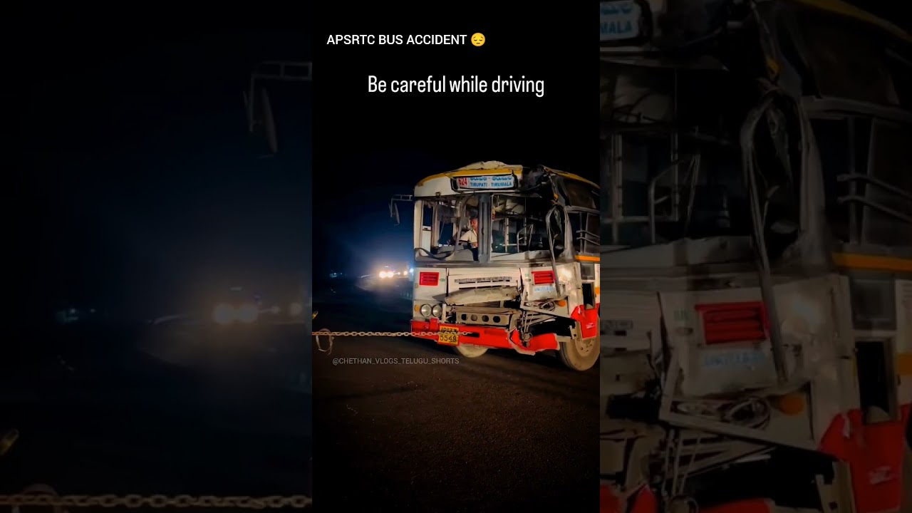 APSRTC BUS ACCIDENT status #viral #tirumala  😔💔 #apsrtc #tirupati #accidentnews