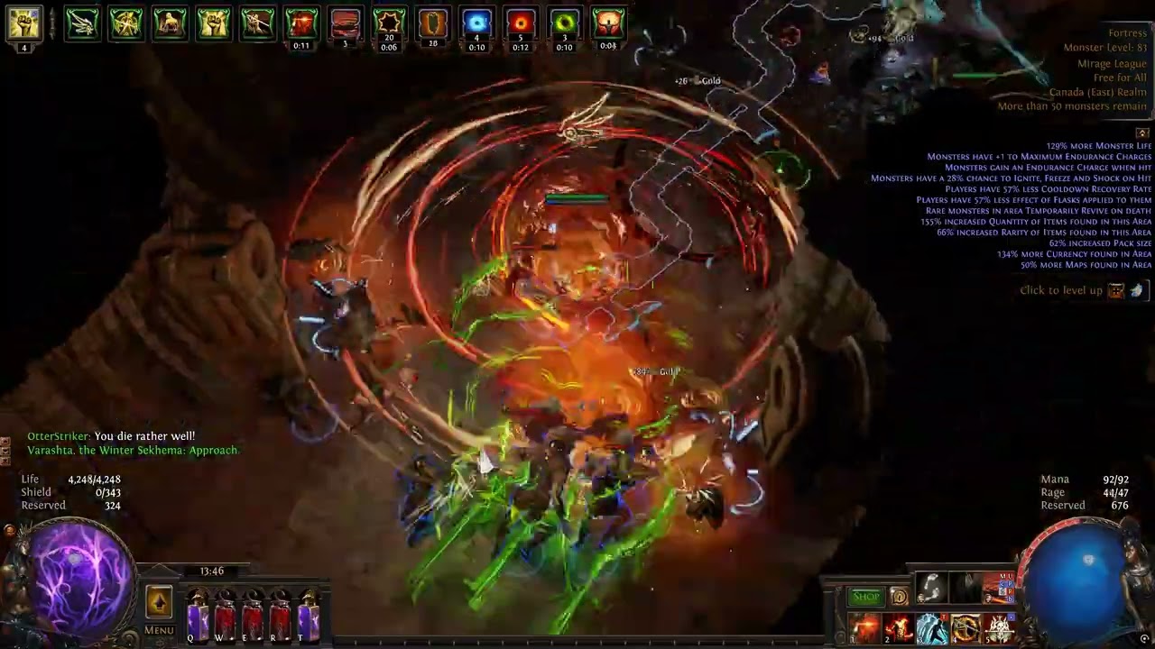 POE 3.28 | Cyclone of Tumult Slayer T17 Fortress (90% More Life)