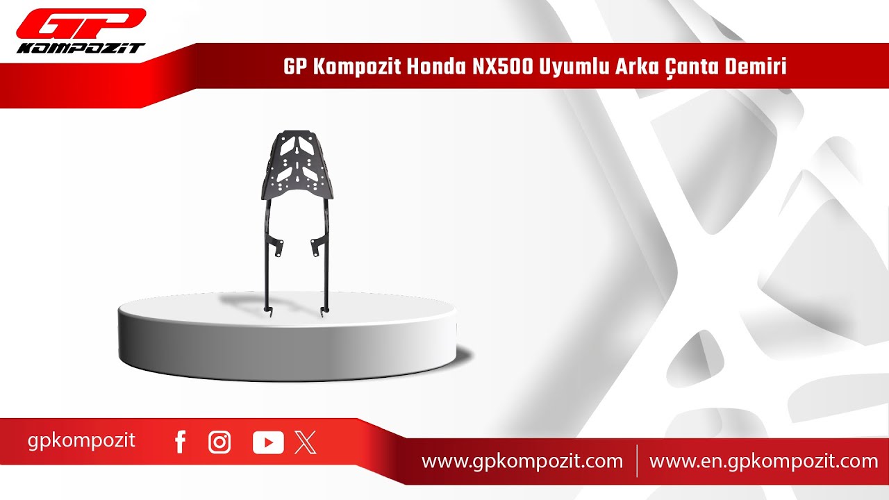 GP Kompozit Honda NX 500 2025 Uyumlu Arka Çanta Demiri Montajı
