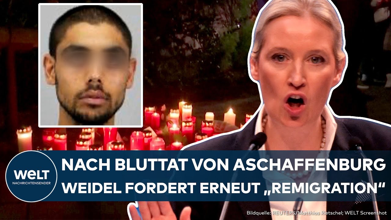 ASCHAFFENBURG: Bluttat! Messerattacke bewegt die deutsche Politik! Weidels AFD fordert 