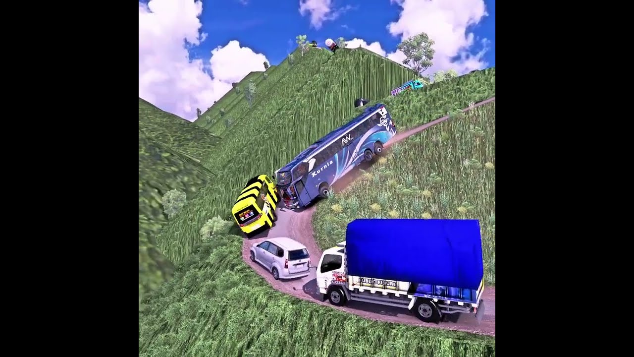 Ultimate Bus Driving Challenges : Navigating Hazardous Roads & Traffic - Euro truck Simulator 2