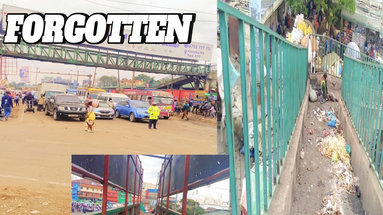 FORGOTTEN,LONELY AND PATHETIC STATE OF LADHIES ROAD FOOTBRIBGE IN NAIROBI KENYA