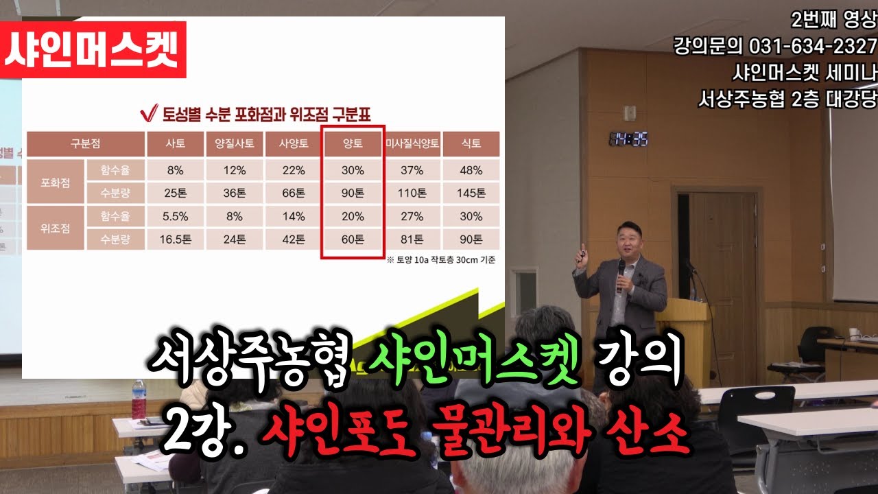 [부농교실]샤인머스켓 물관리와 용존산소의 중요성