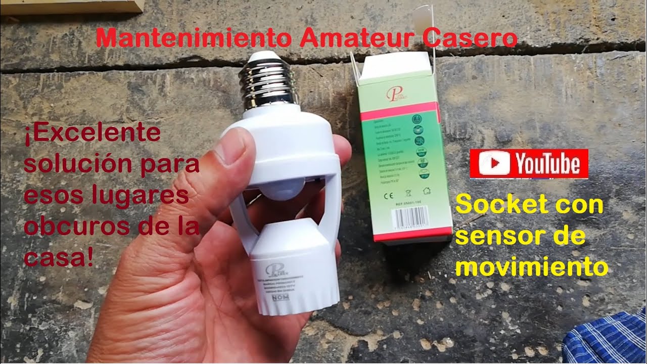 Como instalar un soquet con sensor de movimiento   // Solución para áreas sin iluminación