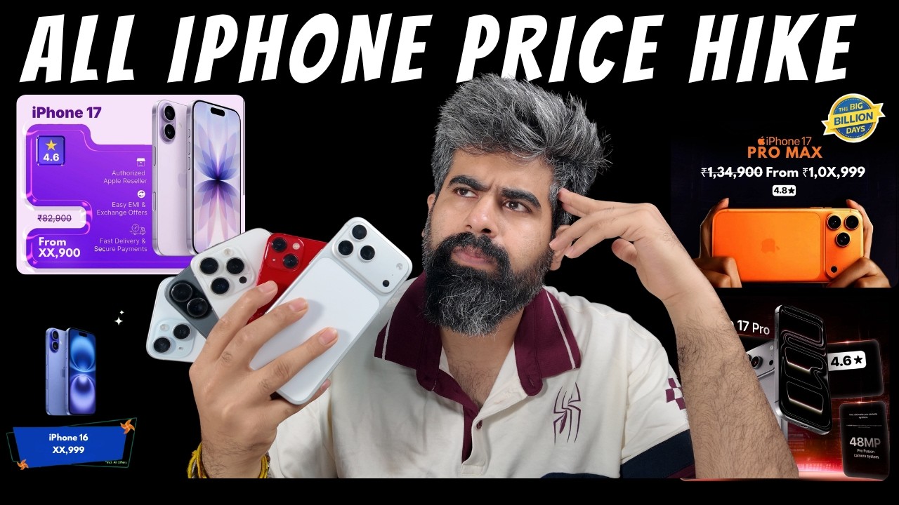 All iPhone price after hike? iPhone 17, 17e, 17 Pro, 17 Pro max, 18 Pro, DUO, AIR? Big billion days?